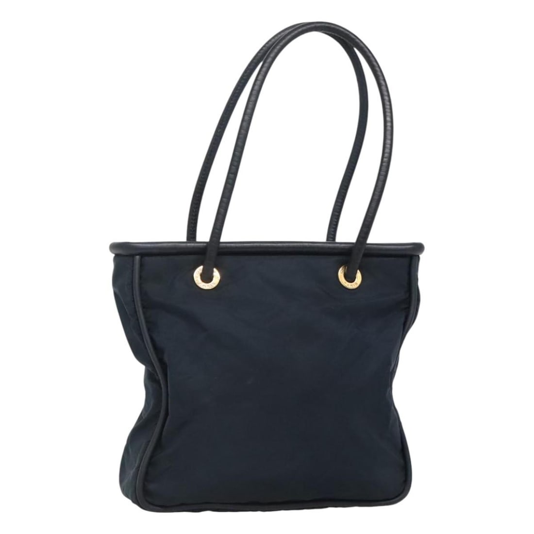 Celine Navy Nylon Tote with Gold Accents Made in Italy (1 of 18)