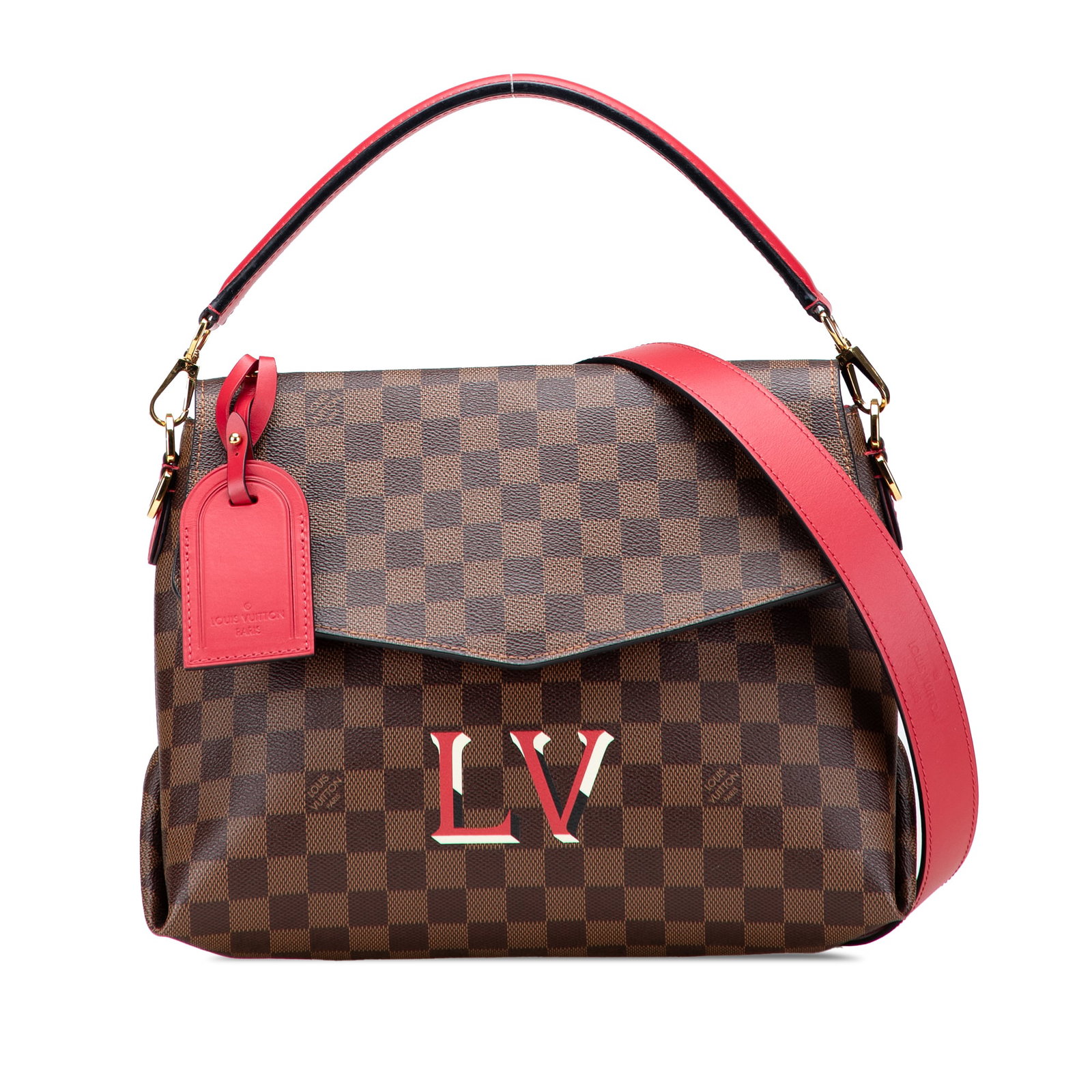 Louis Vuitton Damier Ebene Beaubourg MM Satchel Bag Brown Canvas (1 of 10)