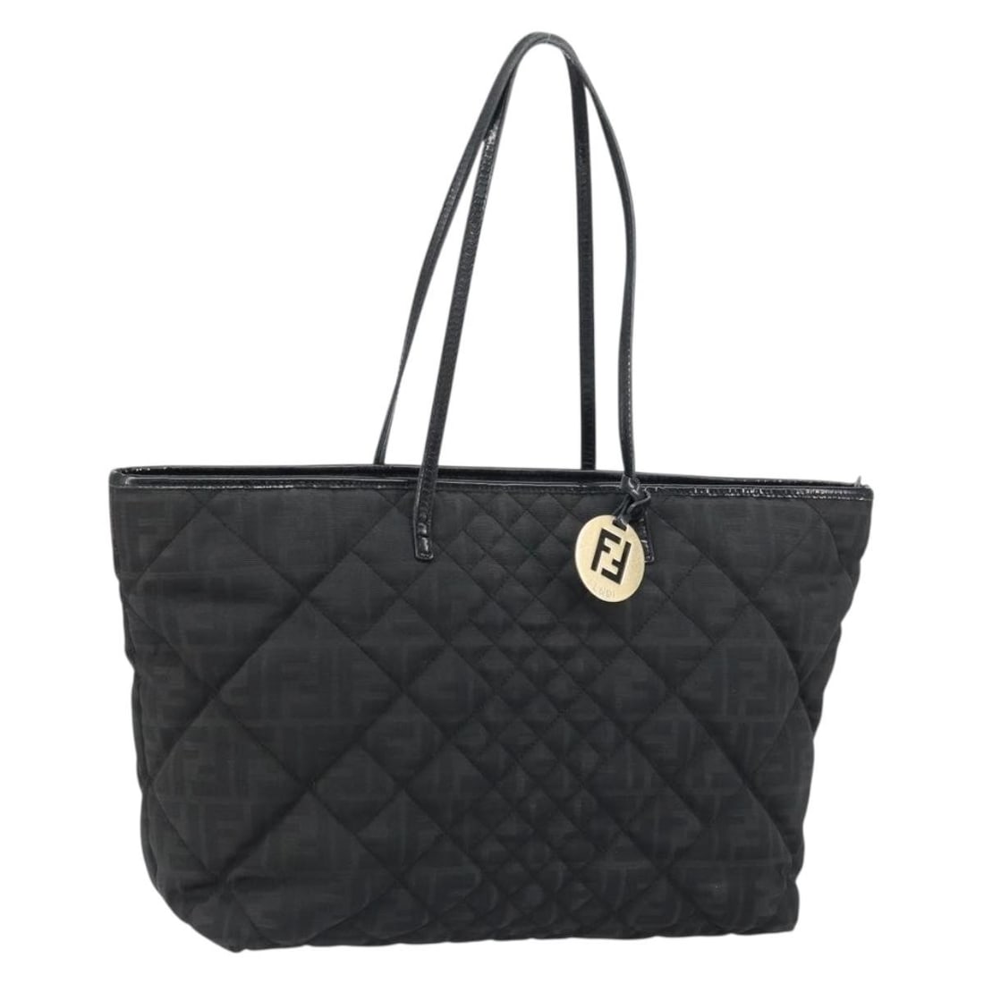 FENDI Black Zucca Canvas Tote Bag Made in Italy: FENDI Black Zucca Canvas Tote Bag Made in Italy This FENDI Zucca Canvas Tote Bag in black combines luxury and practicality, making it an ideal accessory for any fashion enthusiast. Crafted in Italy, t