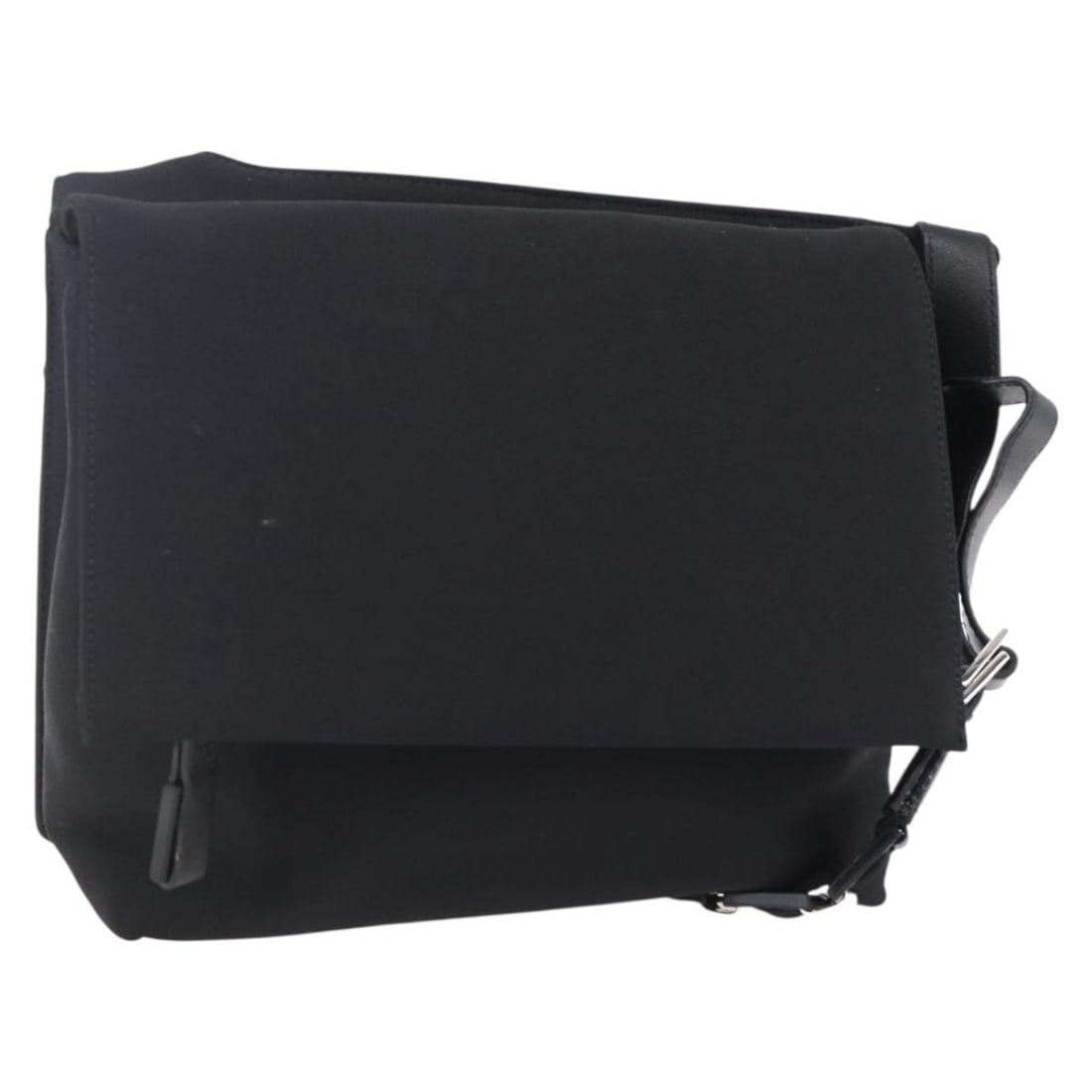 Salvatore Ferragamo Vala Black Silver Canvas Shoulder Bag Auth BA7986 (1 of 18)