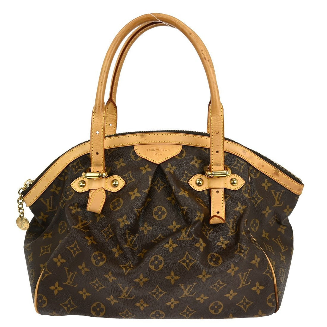Louis Vuitton Tivoli GM Brown Monogram Canvas Large Tote Handbag M40144: Louis Vuitton Tivoli GM Brown Monogram Canvas Large Tote Handbag M40144 This Louis Vuitton Monogram Tivoli GM handbag features the classic Monogram canvas leather exterior with a brown colorway and lo