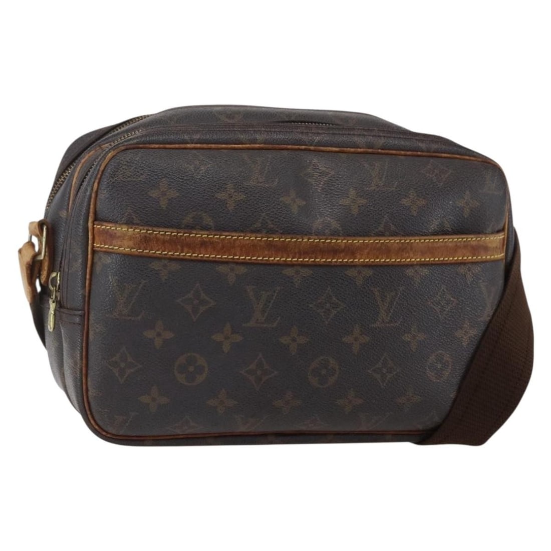 LOUIS VUITTON Monogram Reporter PM Shoulder Bag M45254 Authentic (1 of 18)