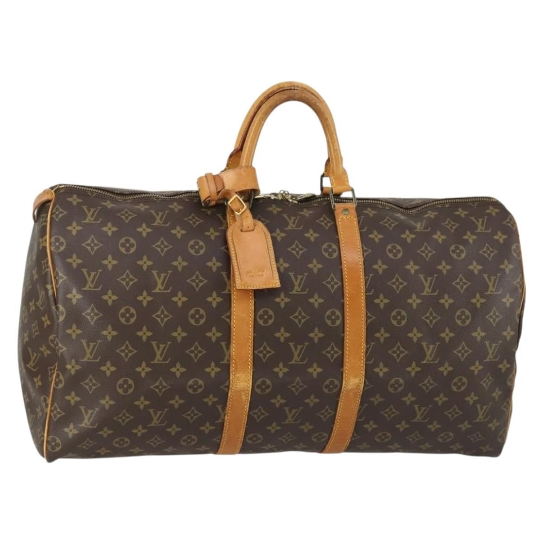 LOUIS VUITTON Monogram Keepall 55 Boston Bag M41424 Auth France (1 of 18)