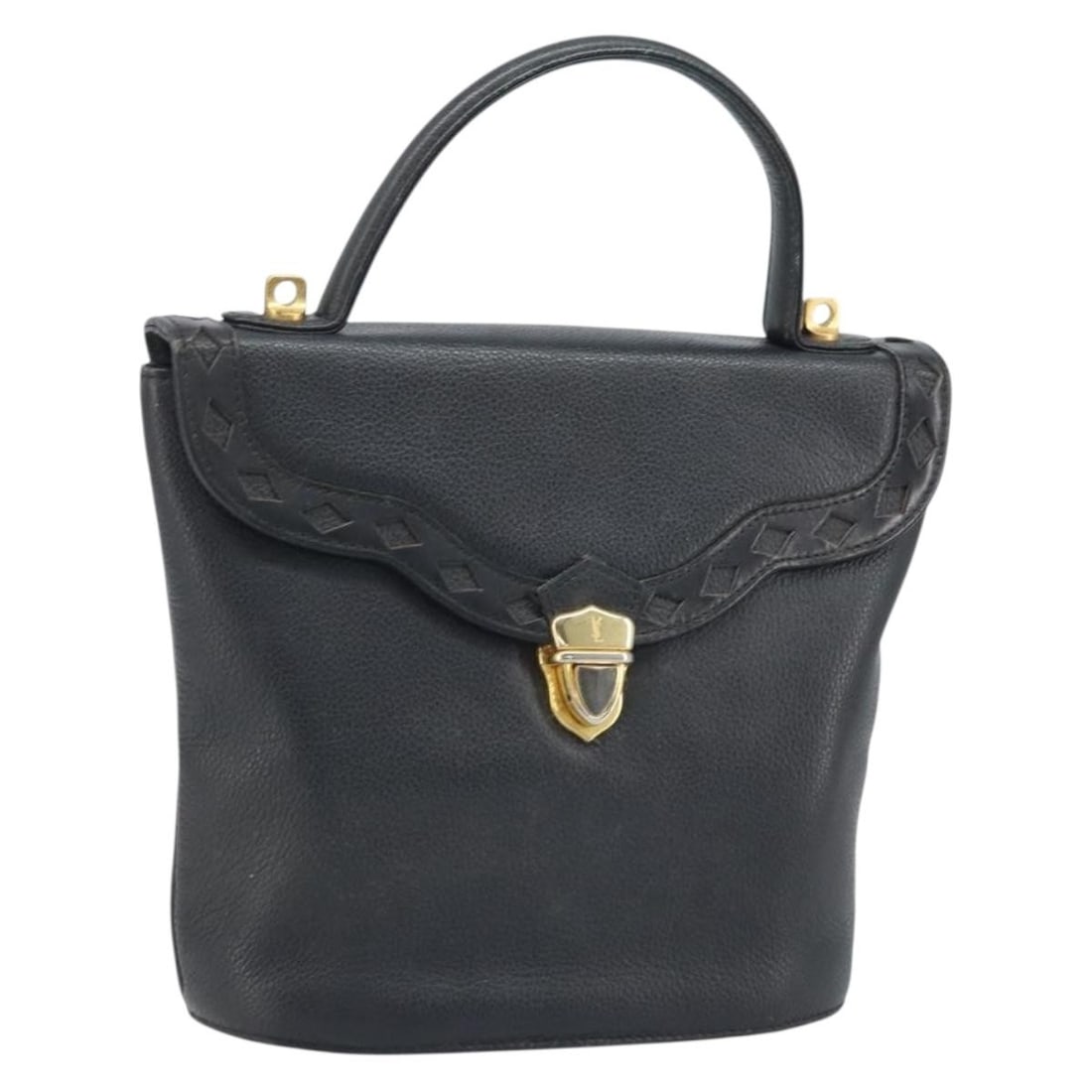 Black Leather Saint Laurent Women's Handbag with Gold Tone Detailing (1 of 18)