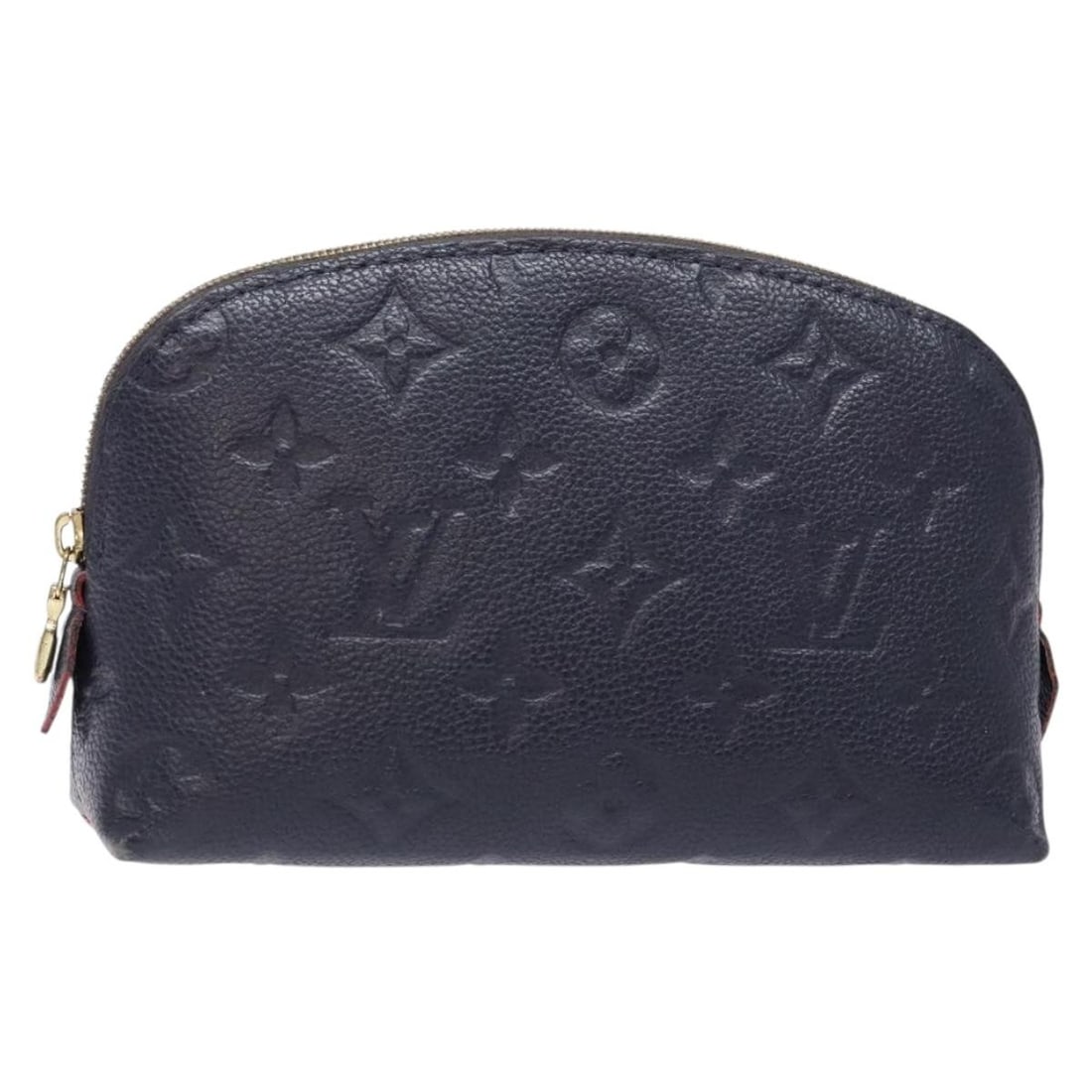 LOUIS VUITTON Monogram Empreinte Navy Cosmetic Pouch M69413 Auth (1 of 18)
