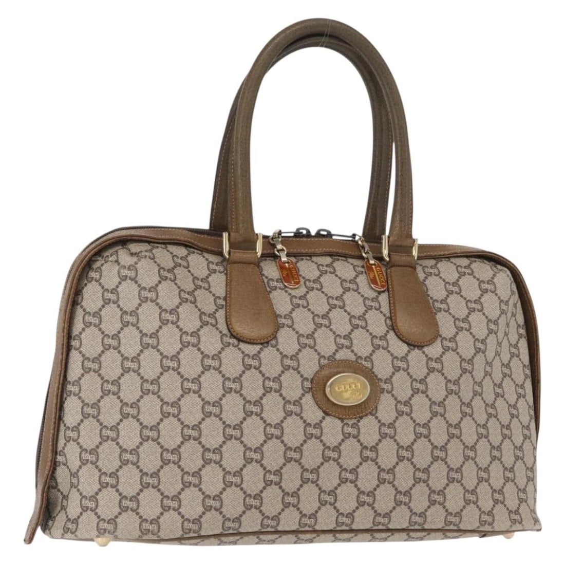 Beige Gold PVC GG Supreme Handbag by Gucci Italy (1 of 18)