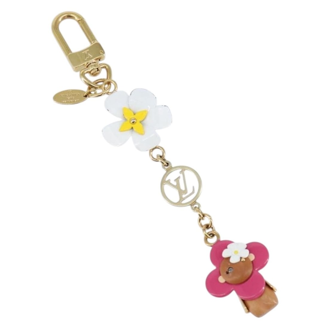 LOUIS VUITTON Vivienne Hawaii Charm Pink Metal M01356 Italy Auth (1 of 11)