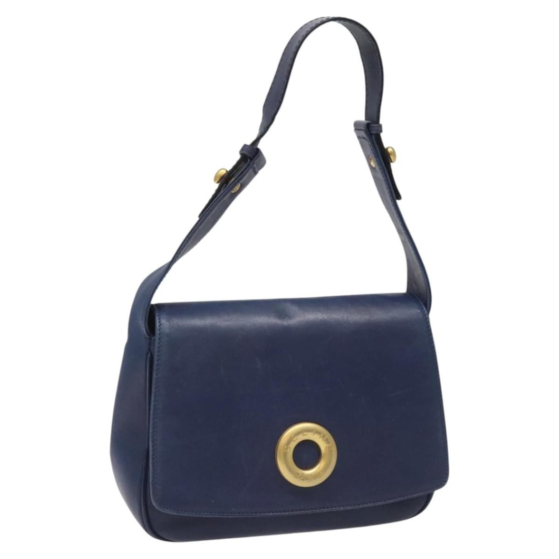 Blue Leather Celine Shoulder Bag for Women Made in Italy (1 of 18)