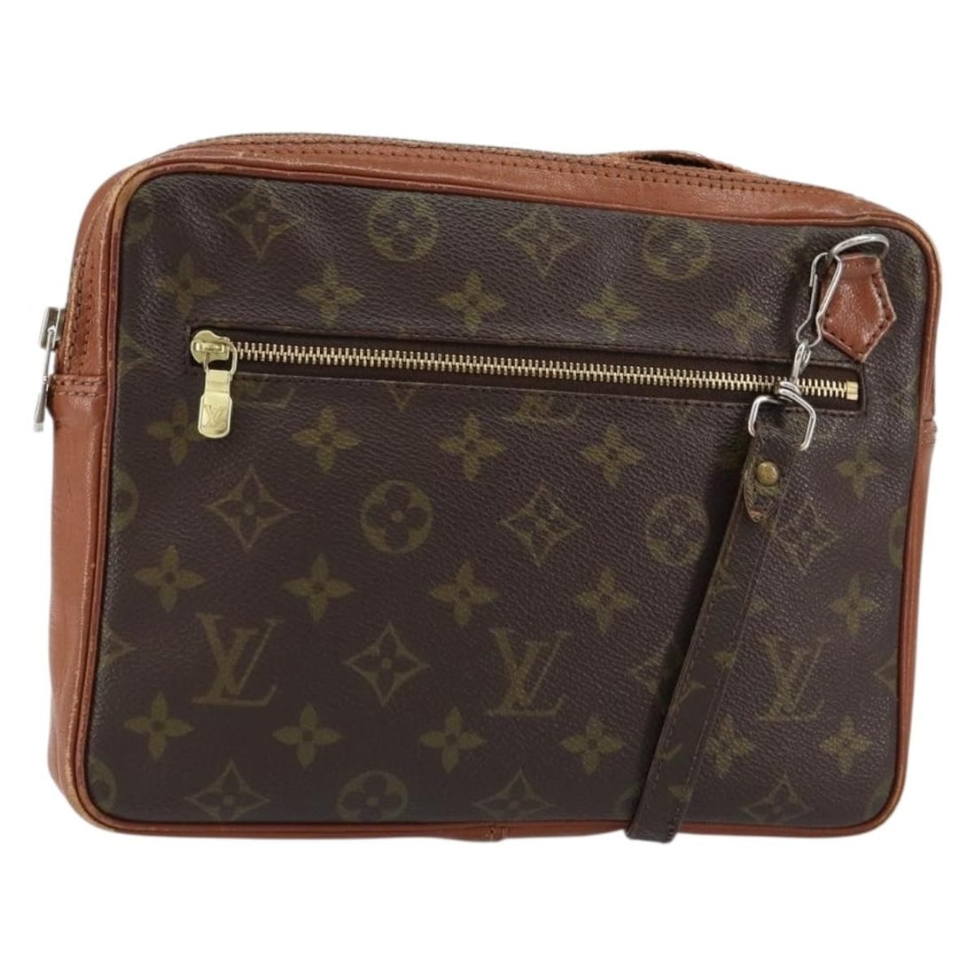 LOUIS VUITTON Monogram Pochette Clutch Bag N0.183 Auth France: LOUIS VUITTON Monogram Pochette Clutch Bag N0.183 Auth France This authentic LOUIS VUITTON Monogram Pochette Sports Clutch Bag showcases the brand's signature monogram canvas in a stylish and versatil