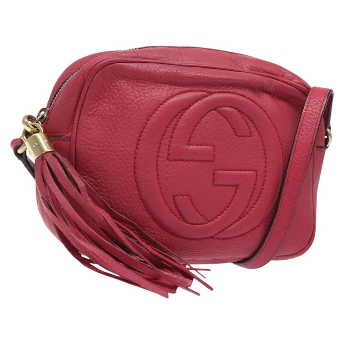 Pink Leather Soho Shoulder Bag by Gucci with Gold Accents (1 of 18)