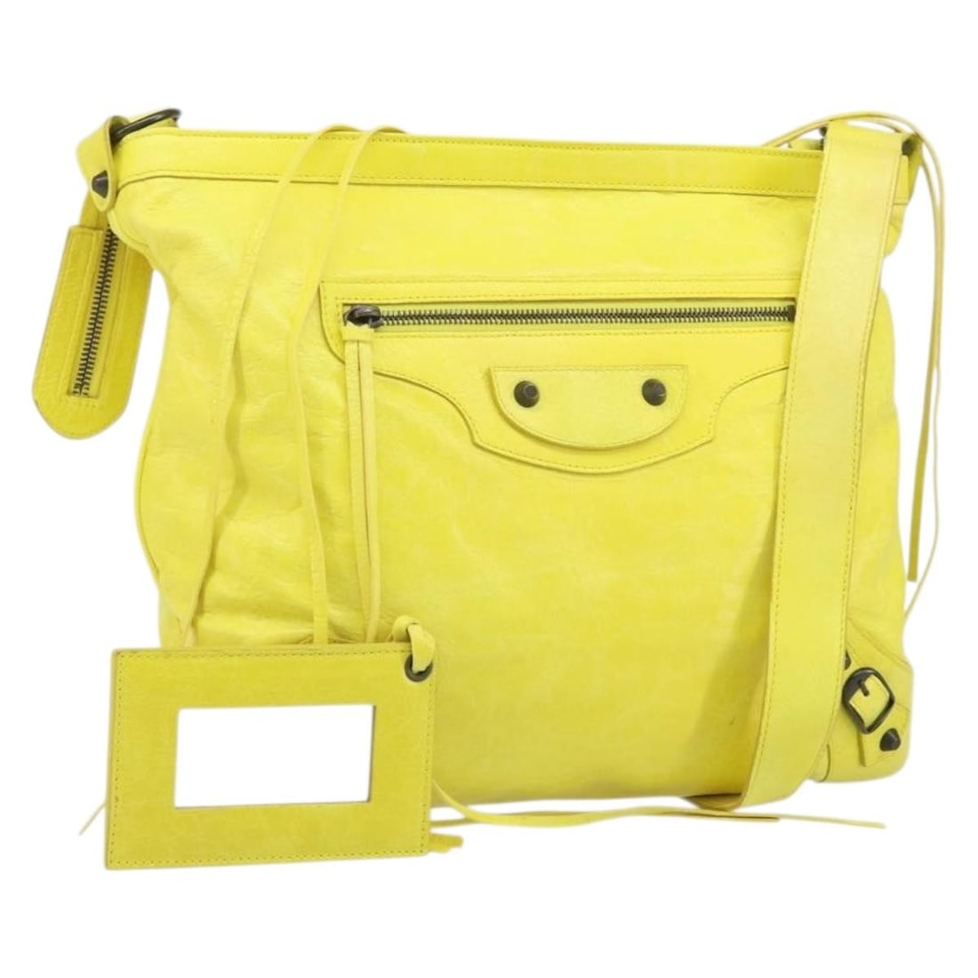 Yellow Leather Shoulder Bag BALENCIAGA 177289 with Dust Bag (1 of 18)