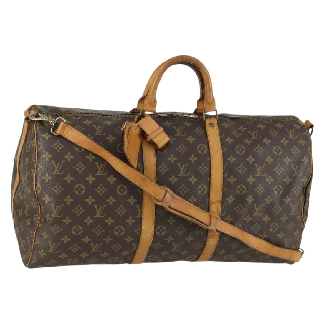Louis Vuitton Keepall Bandouliere 55 Monogram Canvas Boston Bag M41414 with Strap (1 of 18)