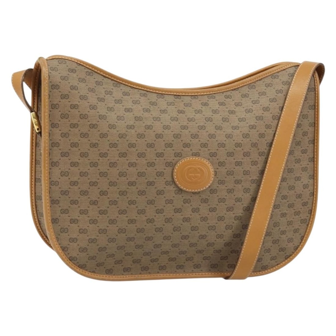 Gucci Micro GG Supreme Beige Gold PVC Leather Shoulder Bag 001 23 1036 (1 of 18)