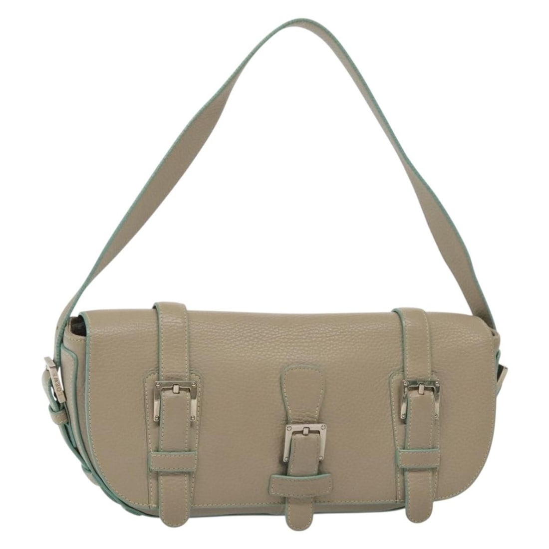 LOEWE Beige Silver Leather Shoulder Bag Auth 141961V (1 of 18)
