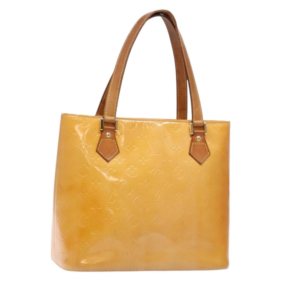 LOUIS VUITTON Monogram Vernis Houston Handbag Marshmallow Pink M91302 Auth (1 of 18)