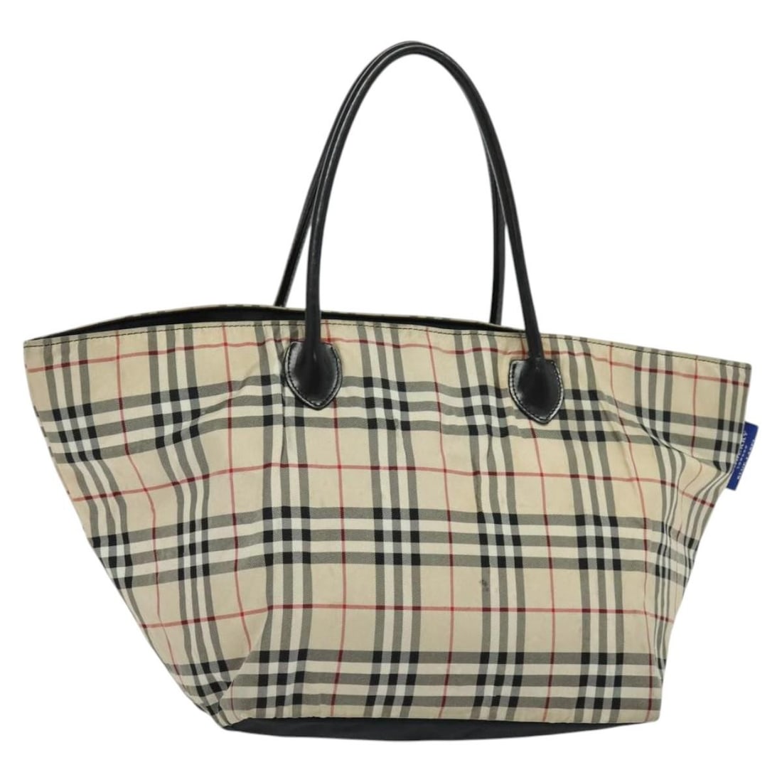 Burberrys Blue Label Beige Nylon Tote with Nova Check Japan (1 of 18)