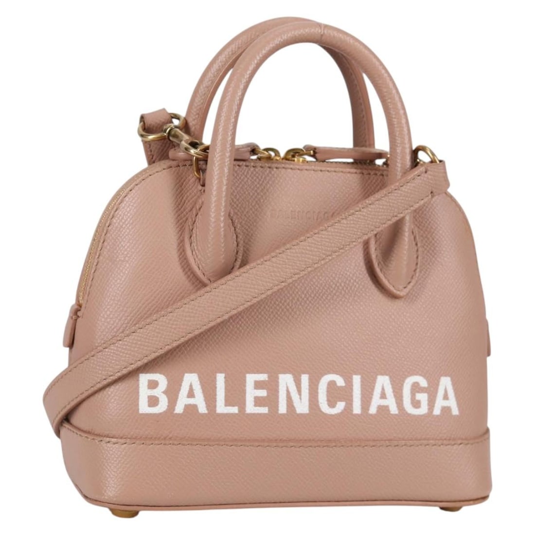 BALENCIAGA Pink Gold Leather Hand Bag 550646 Auth Made in Italy (1 of 18)