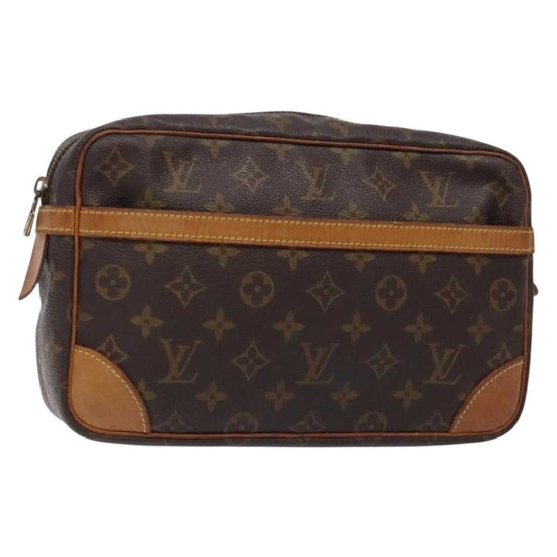 LOUIS VUITTON Monogram Compiegne 28 Clutch Bag M51845 Auth France (1 of 18)