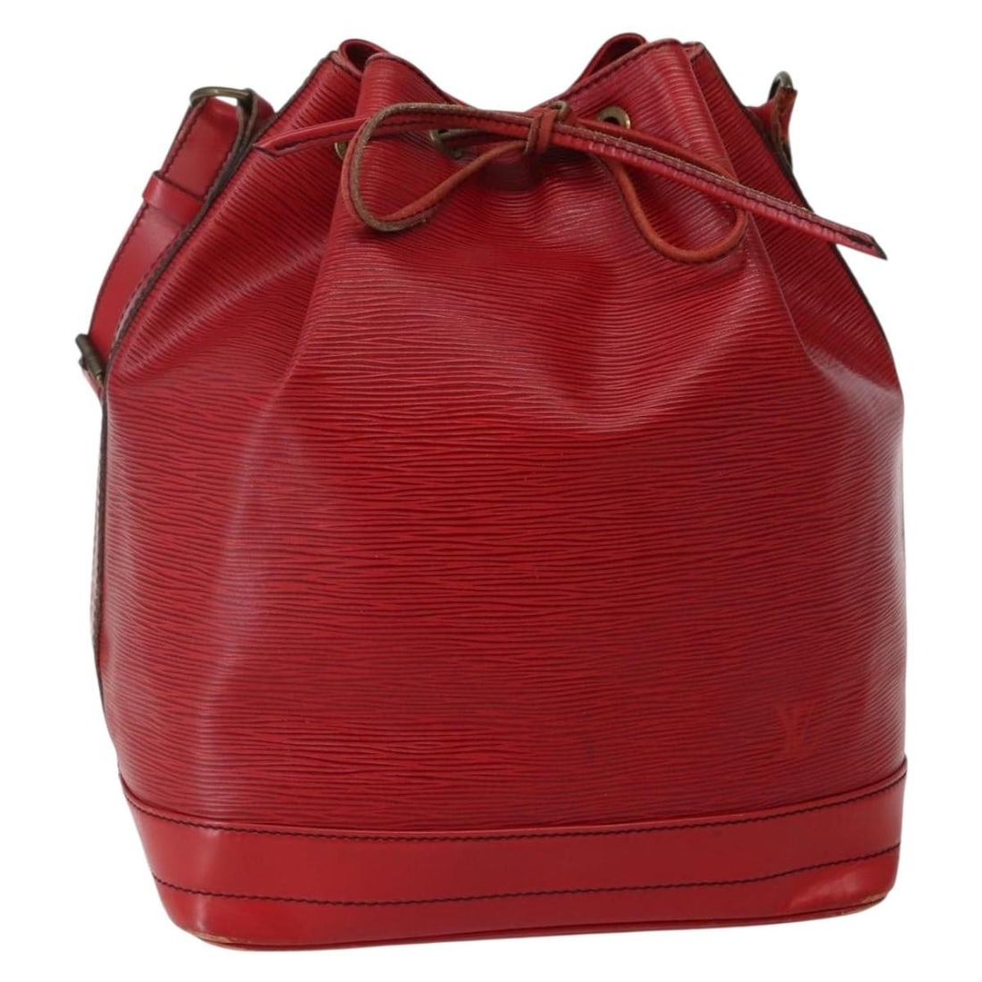 LOUIS VUITTON Red Epi Leather Noe Shoulder Bag M44007 Auth (1 of 18)