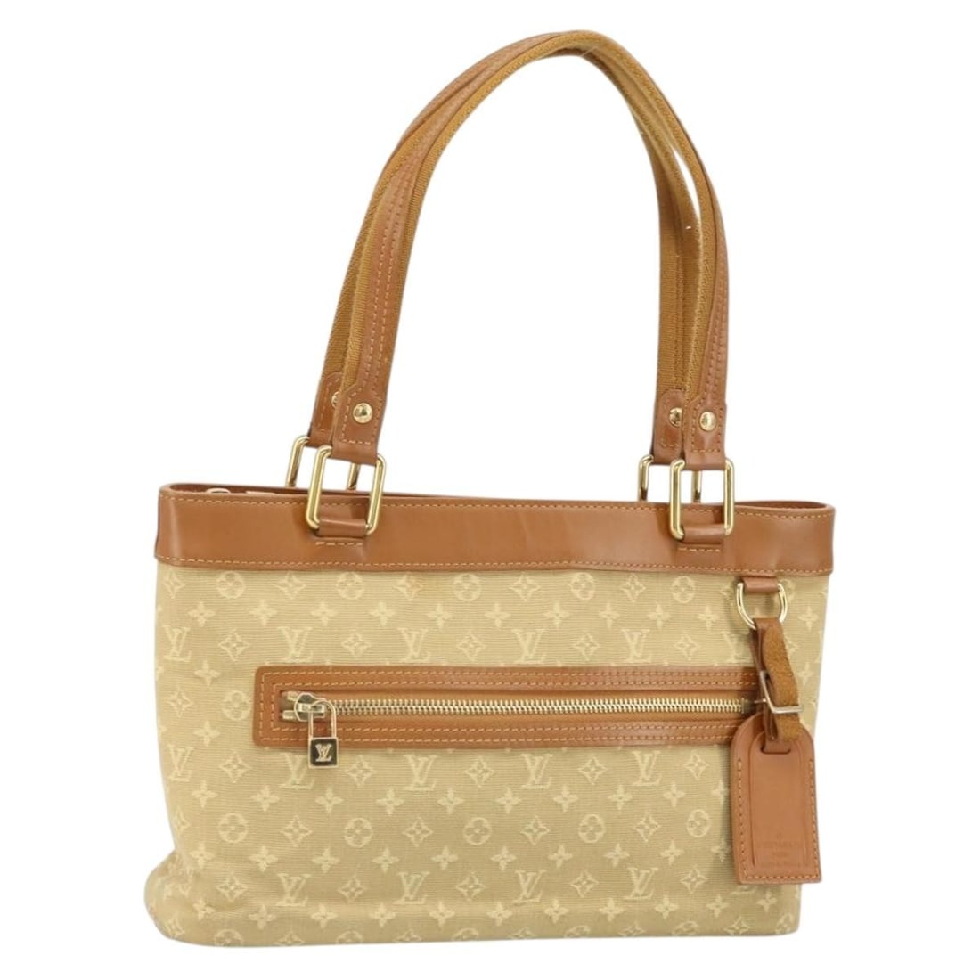 Louis Vuitton Lucille PM Beige Monogram Mini Canvas Handbag with Name Tag (1 of 18)