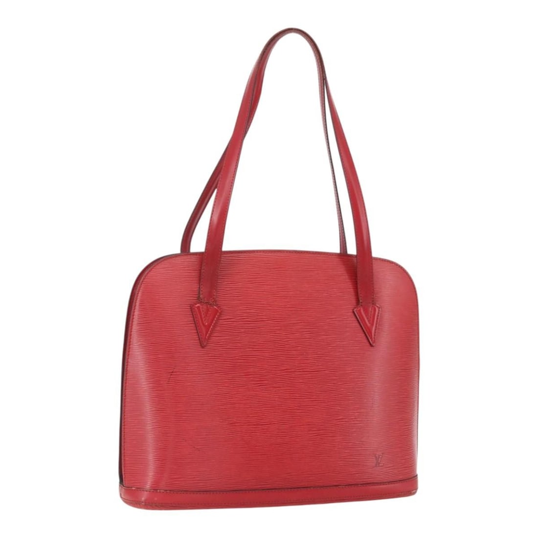 LOUIS VUITTON Epi Lussac Shoulder Bag Red M52287 Auth France (1 of 18)