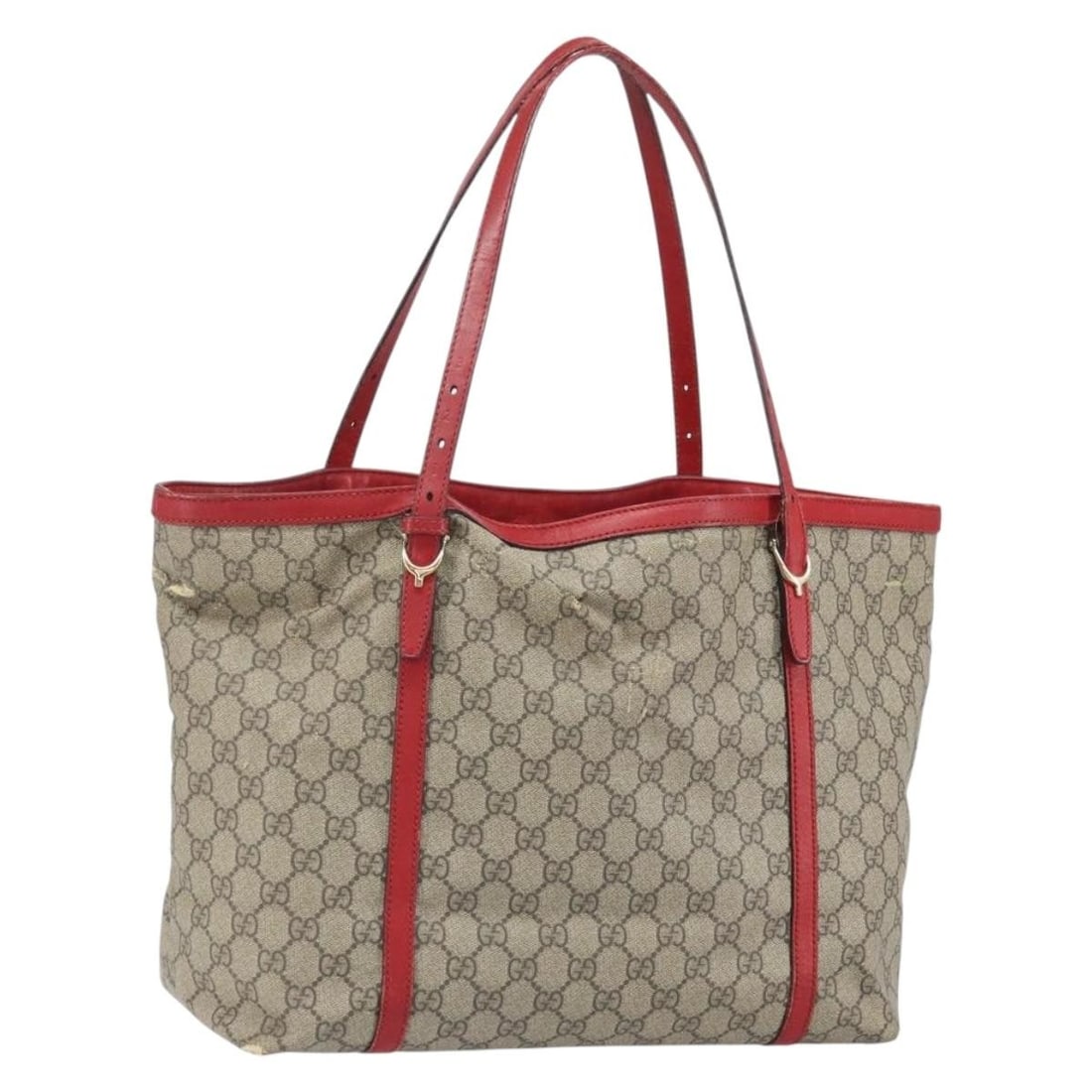 Beige and Gold GG Supreme PVC Tote by Gucci Model 170475: Beige and Gold GG Supreme PVC Tote by Gucci Model 170475 This Gucci GG Supreme tote bag features beige and gold PVC leather with GG canvas, offering a spacious and practical design. Made in Italy, it 