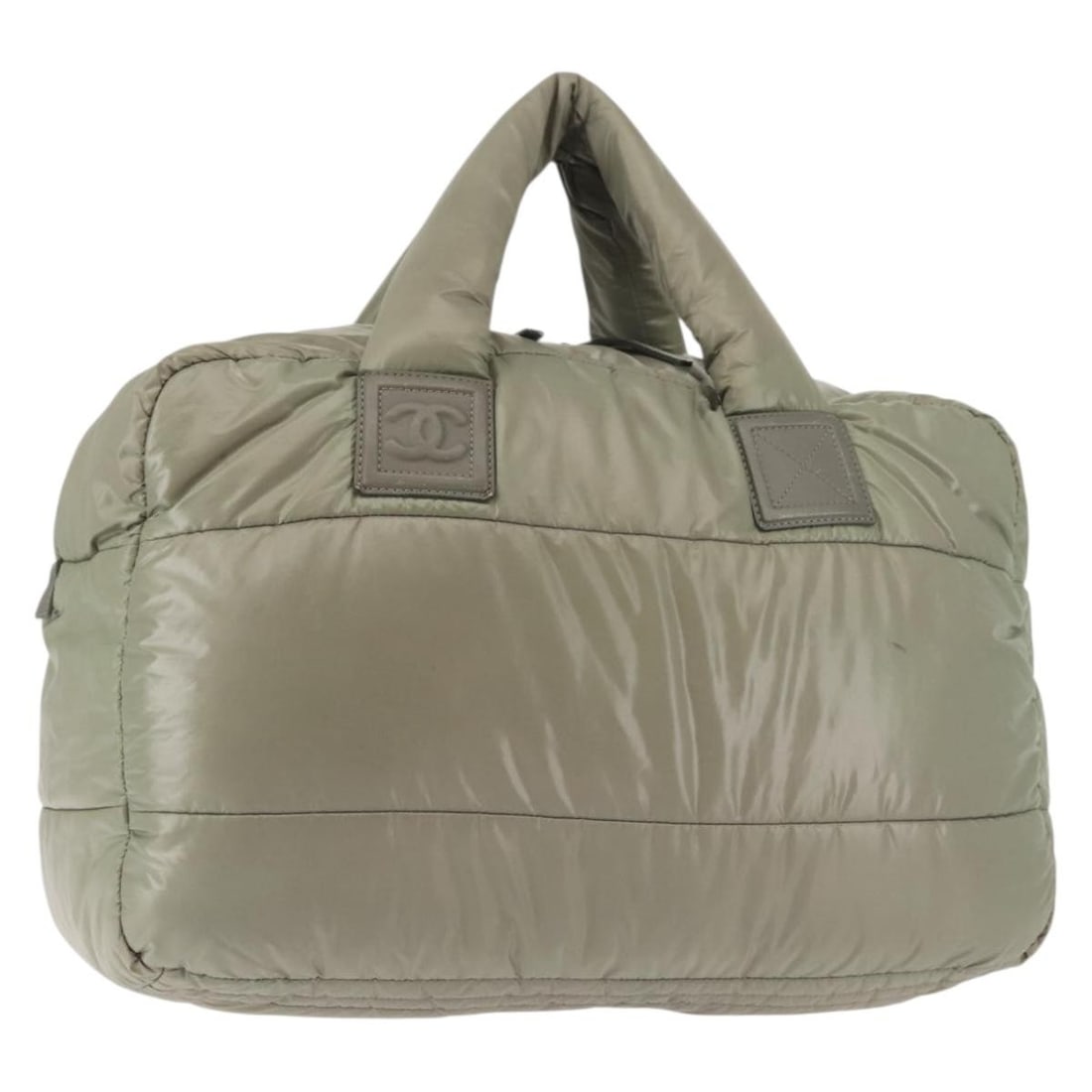 CHANEL Cocoon Tote Bag Gray Silver Nylon Authentic BA5928 (1 of 18)