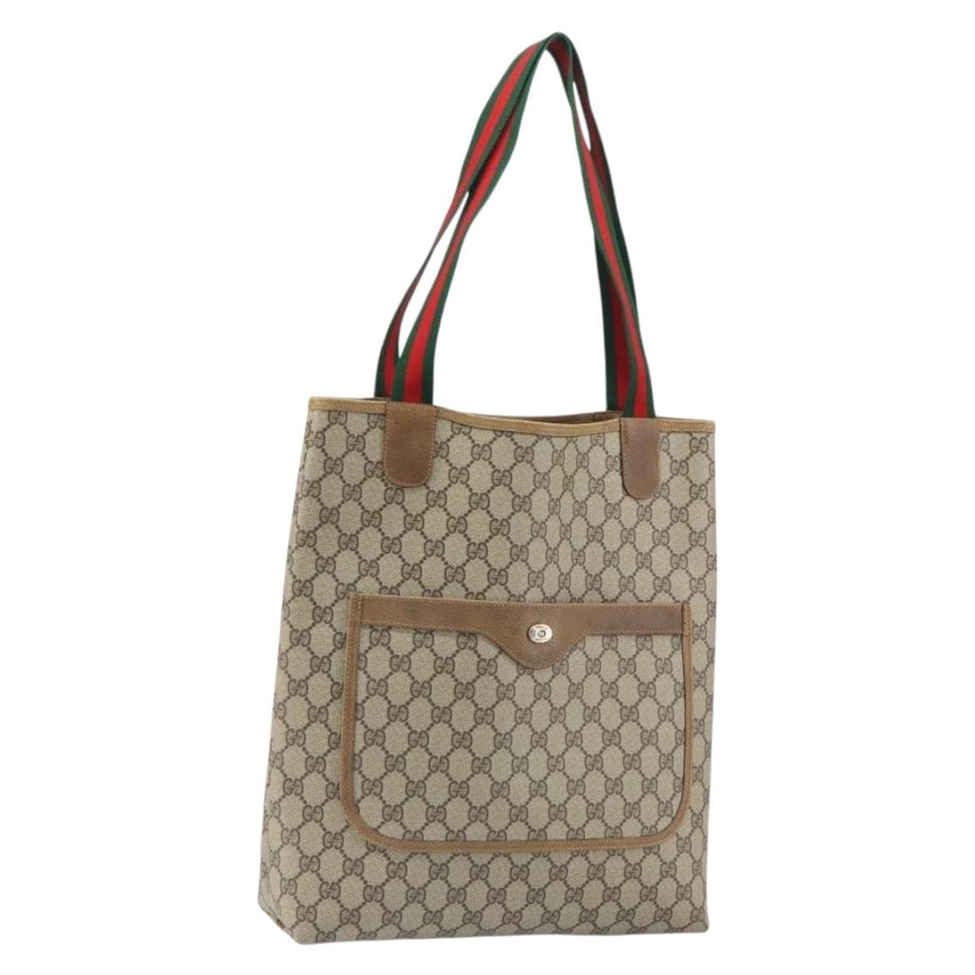 Beige GG Supreme Web Sherry Tote by Gucci PVC Leather 39 02 003 (1 of 18)