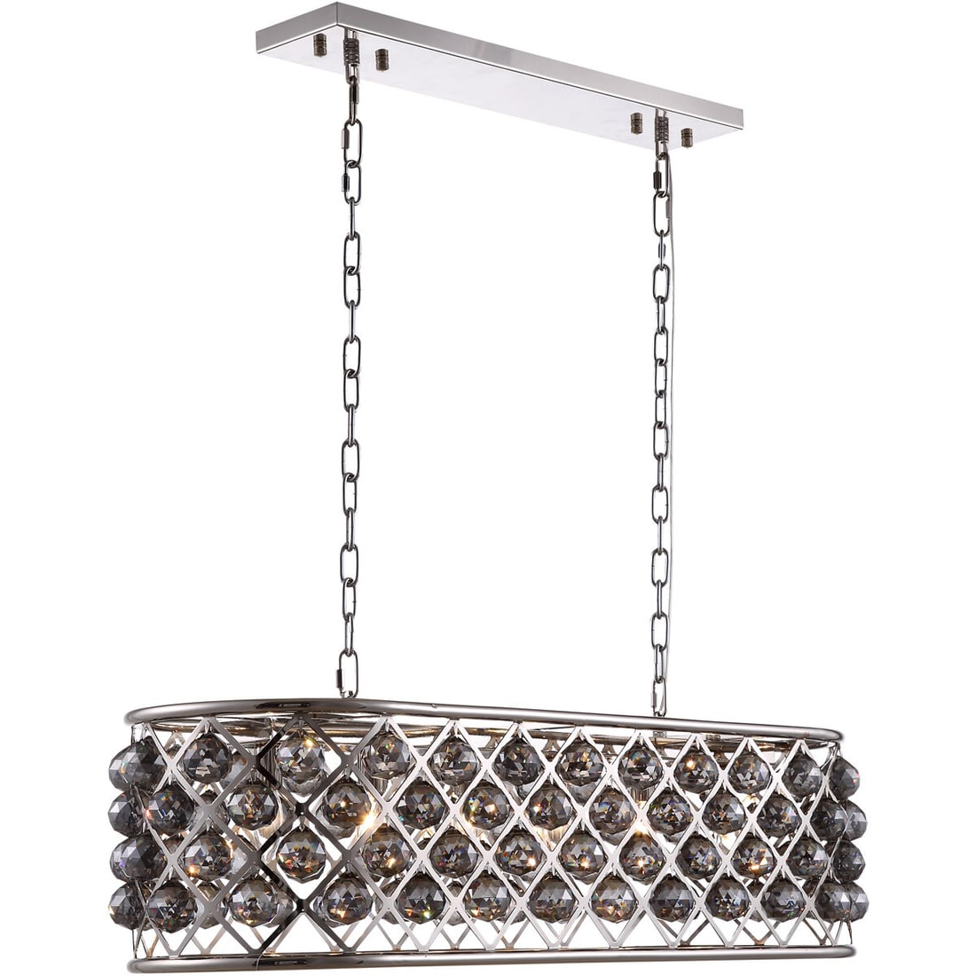 Madison 40 Inch Polished Nickel Royal Cut Crystal Chandelier With Six Lights (1 of 6)