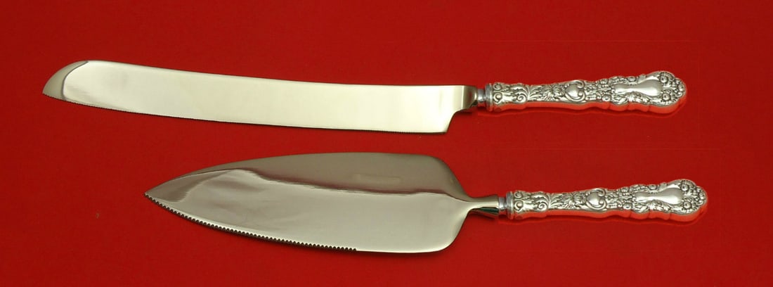 Gorham Imperial Chrysanthemum Sterling Silver Wedding Cake Set 2pc (1 of 1)