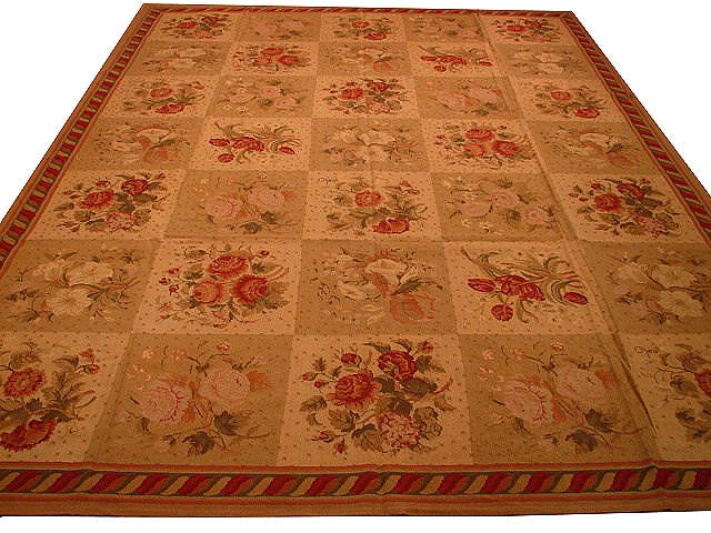 Handmade 9' x 12' Multi-Color Wool Needlepoint Rug (1 of 6)