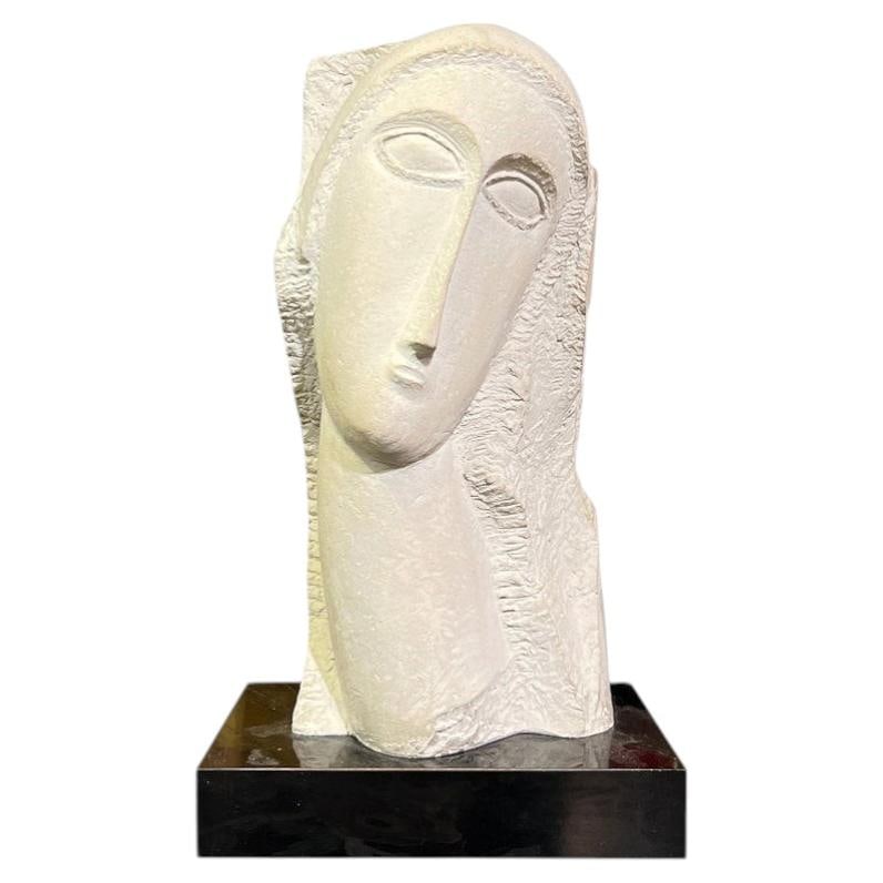 Austin Productions Female Plaster Bust Inspired by Modigliani 1985 (1 of 10)