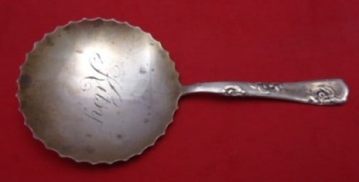 Gorham Whiting Rose & Scroll Sterling Silver Confection Spoon 5 Inch: Gorham Whiting Rose & Scroll Sterling Silver Confection Spoon 5 Inch This exquisite confection spoon features a beautiful scalloped design and is crafted from high-quality sterling silver. The piece b