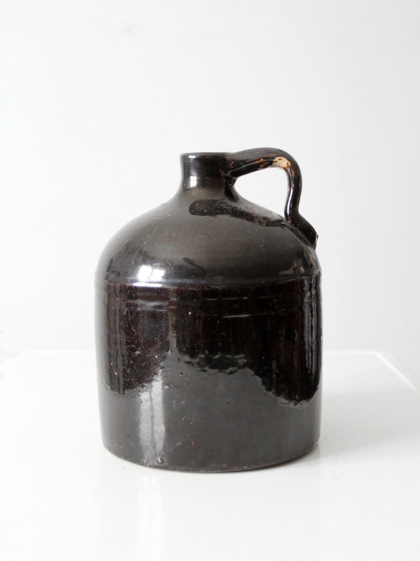 19th Century Antique American Brown Stoneware Beehive Jug 12 Inch (1 of 10)