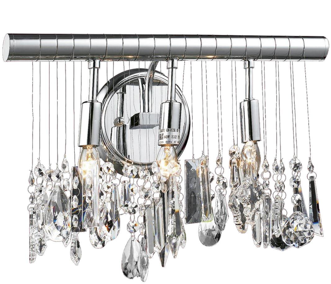 Elegant Lighting Chrome Crystal Wall Sconce 12H 16W 5D Collection Chorus: Elegant Lighting Chrome Crystal Wall Sconce 12H 16W 5D Collection Chorus Illuminate your space with this stunning Modern Chrome Sconce, designed to bring a touch of elegance to any contemporary settin