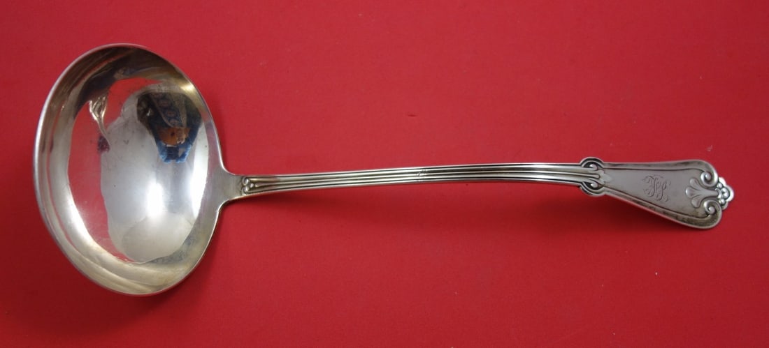 Schulz and Fischer Sterling Silver Soup Punch Ladle 12.5 Inch Monogrammed (1 of 1)