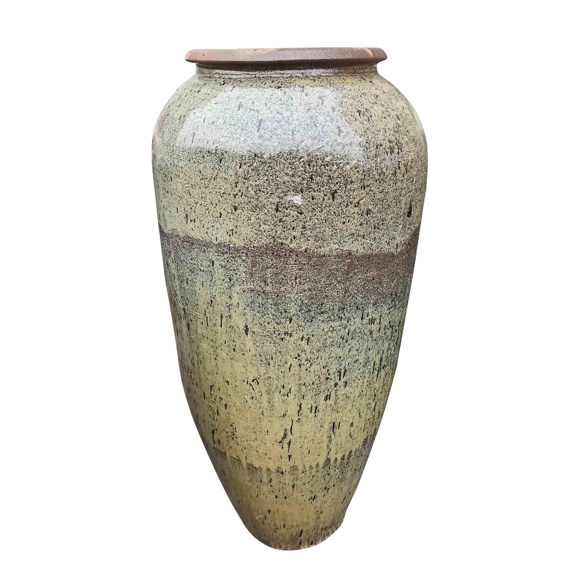 Handmade Aqua Green Terracotta Pot Mediterranean Style Large (1 of 1)