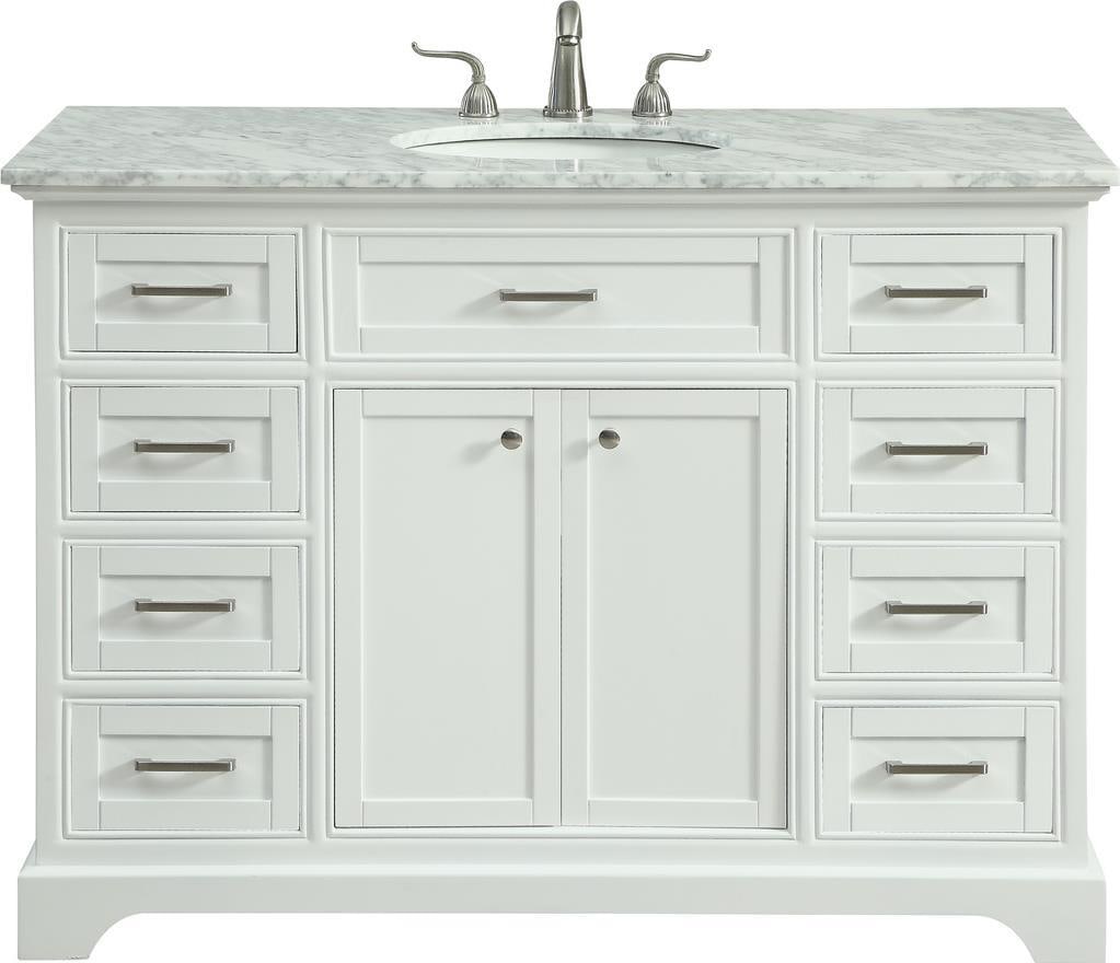 Elegant Lighting Solid Wood Vanity with Brushed Steel Finish (1 of 1)