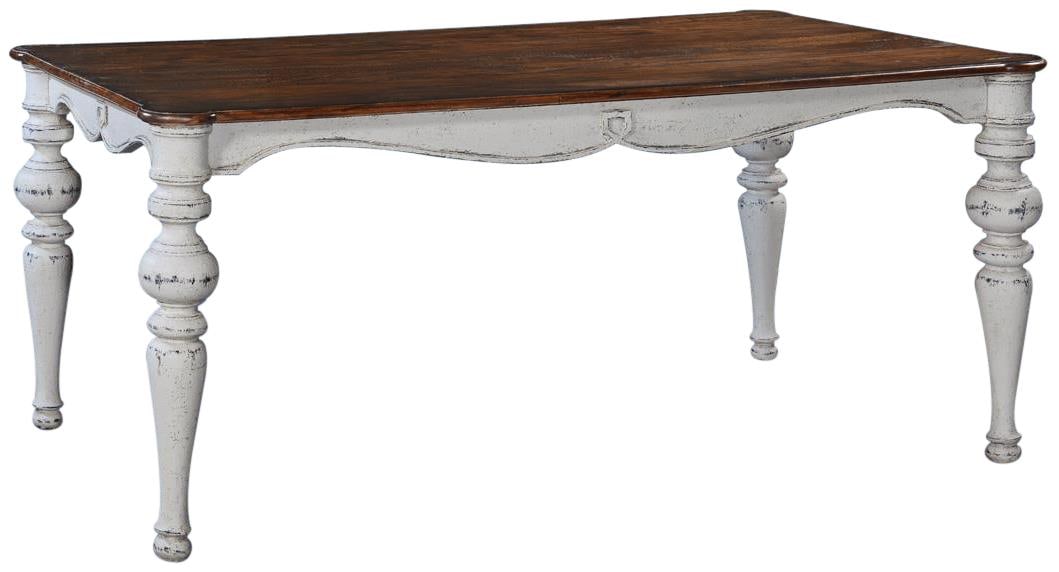 Portico Country Farmhouse Dining Table Solid Wood White Finish (1 of 1)