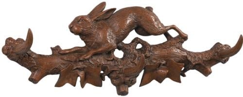 Whimsical 3-Hook Chocolate Rabbit Coat Hook Lodge Style (1 of 1)