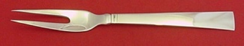 Georg Jensen Blok Acadia Sterling Silver Cold Meat Fork 2-Tine 7.5" (1 of 1)