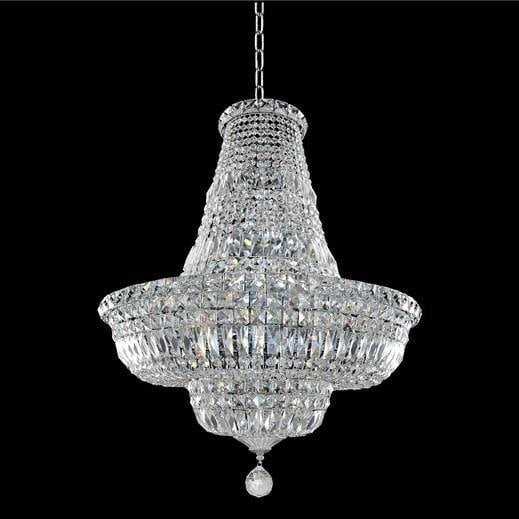 Kalco Betti Pendant Light Chrome Firenze Crystal Art Deco 36H 25W 25D (1 of 1)