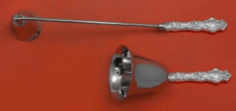 Wallace Irian Sterling Silver 2pc Hostess Set Dinner Bell Candle Snuffer (1 of 5)