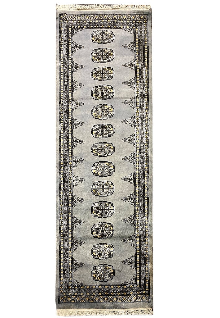 Beige Handmade Bokhara Runner 2' x 7' Feet (1 of 8)