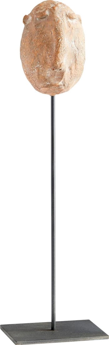 Cyan Eclectic Primitive Resin Sculpture Rustic Melancholy Java 17.5" (1 of 1)