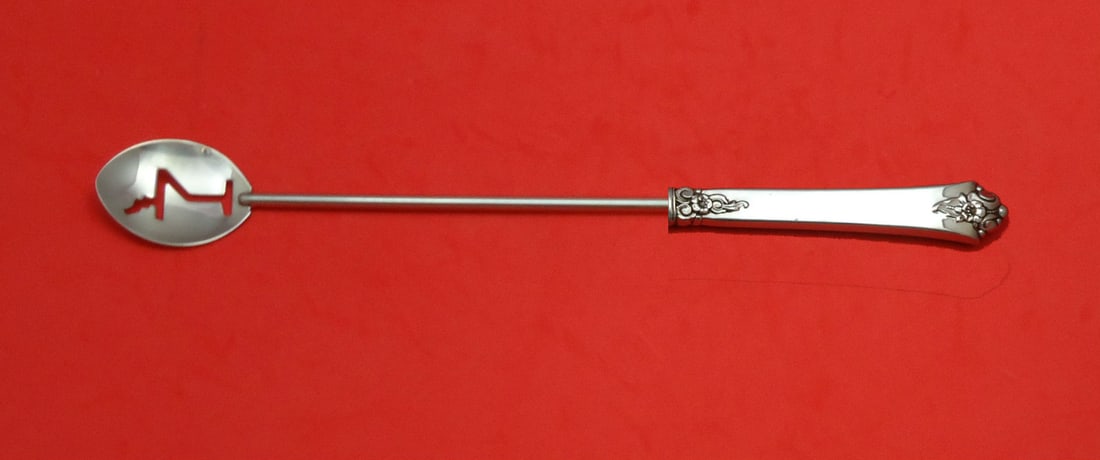 Royal Crest Castle Rose Sterling Silver Martini Spoon Custom Made 10 Inch (1 of 1)