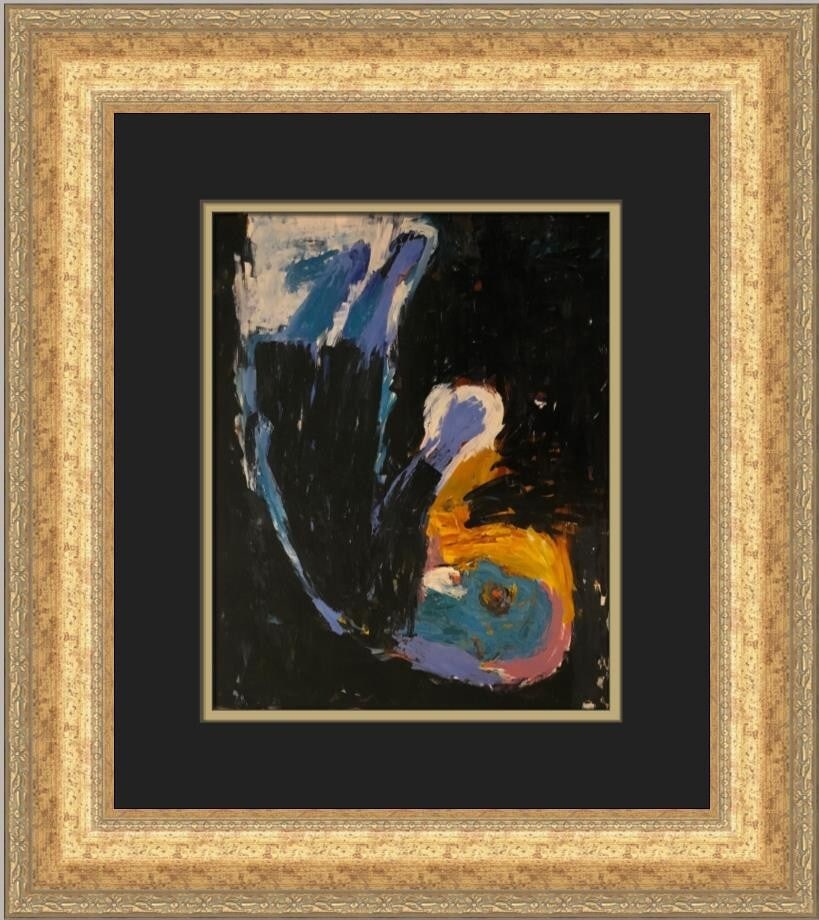 George Baseliz Man of Faith Custom Framed Expressionism Print 19x17 (1 of 2)