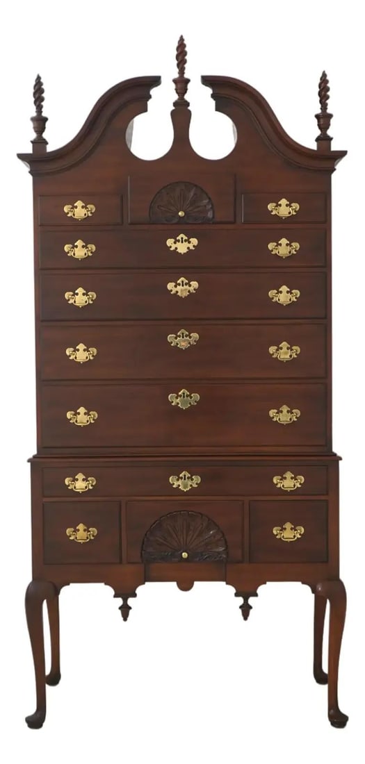 Queen Anne Style Highboy Solid Cherry Centennial Finish by Statton (1 of 10)