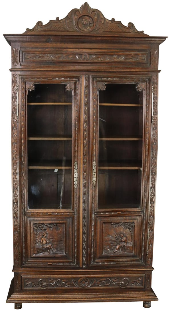 Vintage Brittany Style Chestnut Bookcase 1880 (1 of 16)