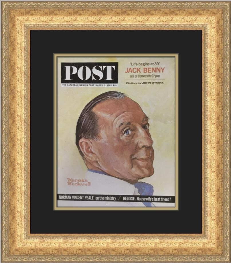 Norman Rockwell Jack Benny Custom Framed Print 21x18 (1 of 2)